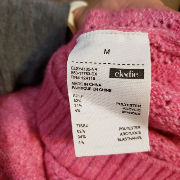 Elodie Vibrant Pink Crew Neck Sweater - Picture 6 of 7